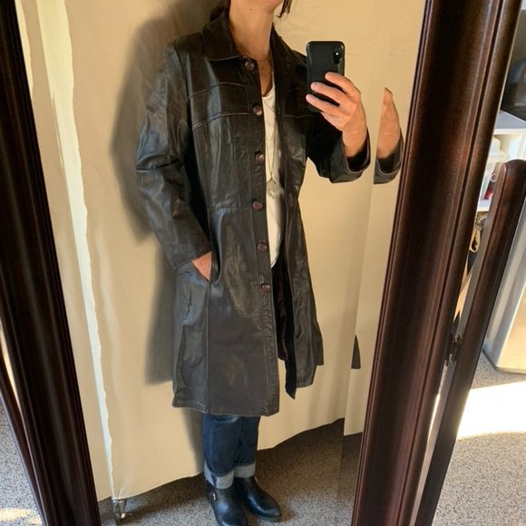 VINTAGE '1970's Austrian "Echt Leder" Mod Coat - Picture 9 of 9